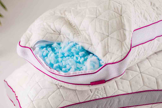 Travesseiro Snow é o único travesseiro que possui flocos de gel que ajustam a altura
