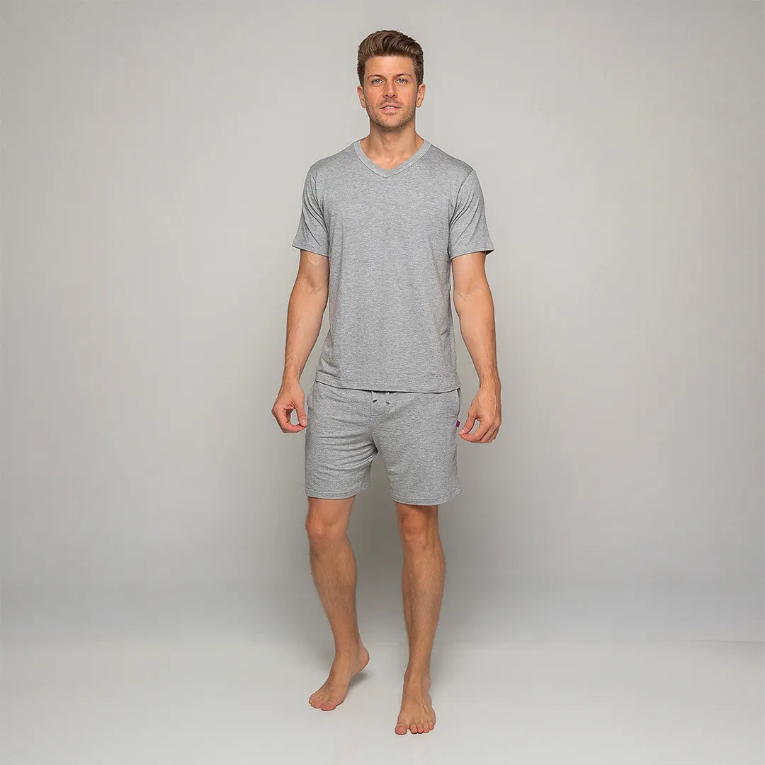 Pijama Masculino Comfty® (Camiseta Manga Curta + Samba Canção)