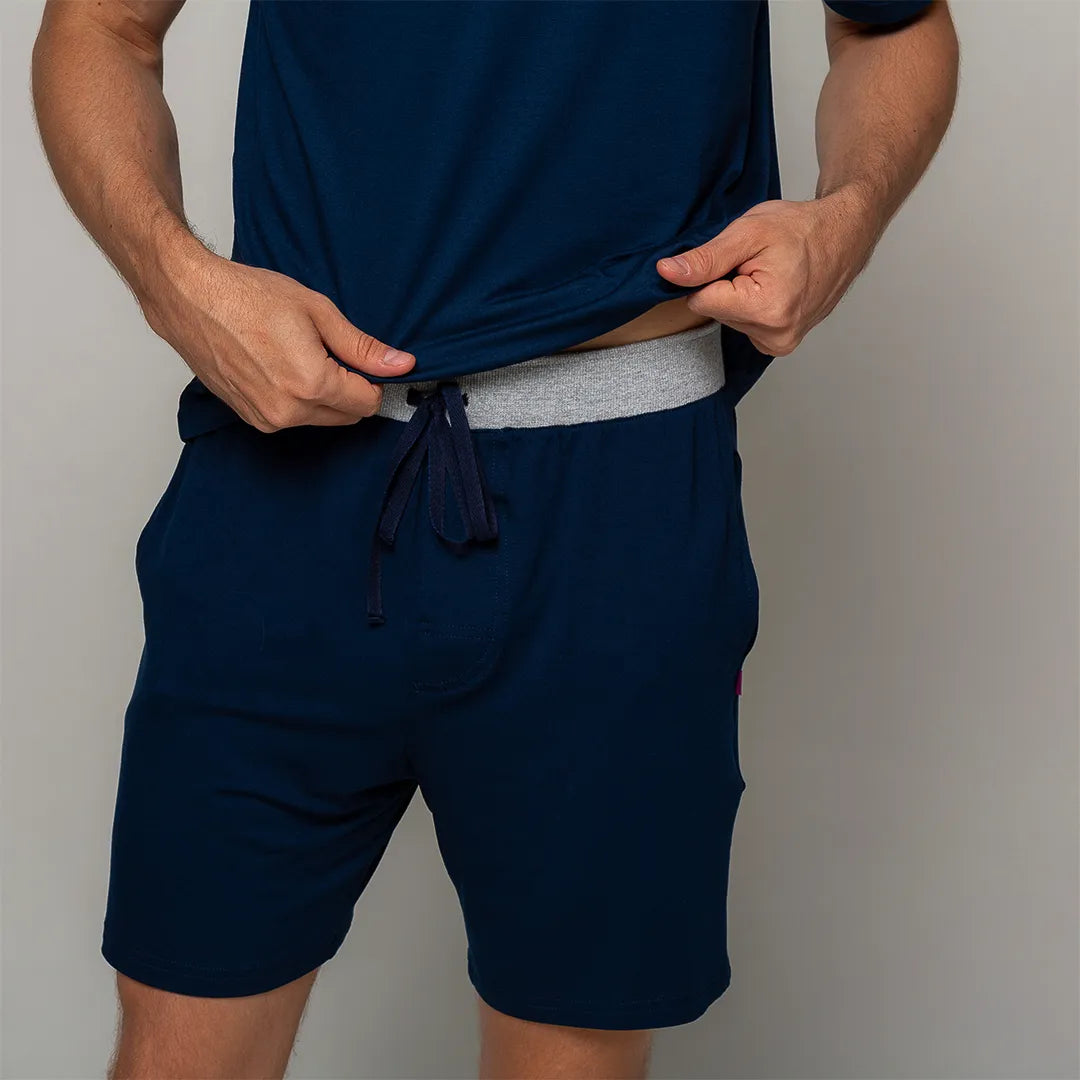 Pijama Masculino Comfty® (Camiseta Manga Curta + Samba Canção)
