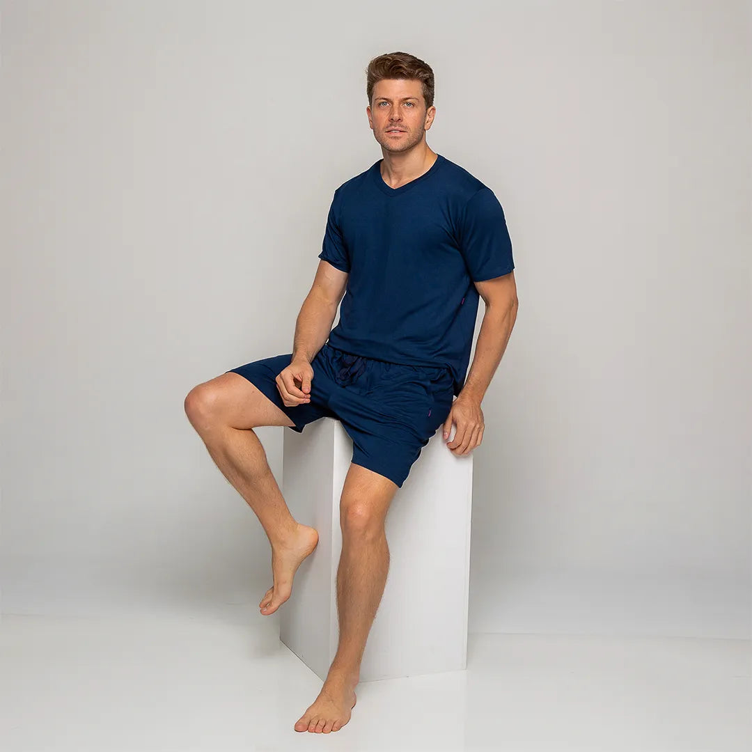 Pijama Masculino Comfty® (Camiseta Manga Curta + Short)