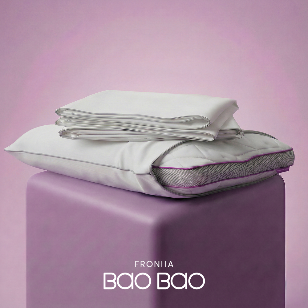 Kit com 2 Fronhas de Travesseiros Bamboo IWS Bao Bao
