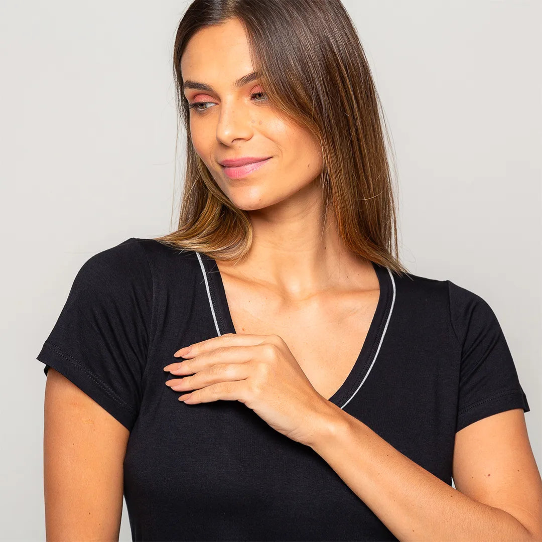 Camiseta Manga Curta Feminino Comfty®