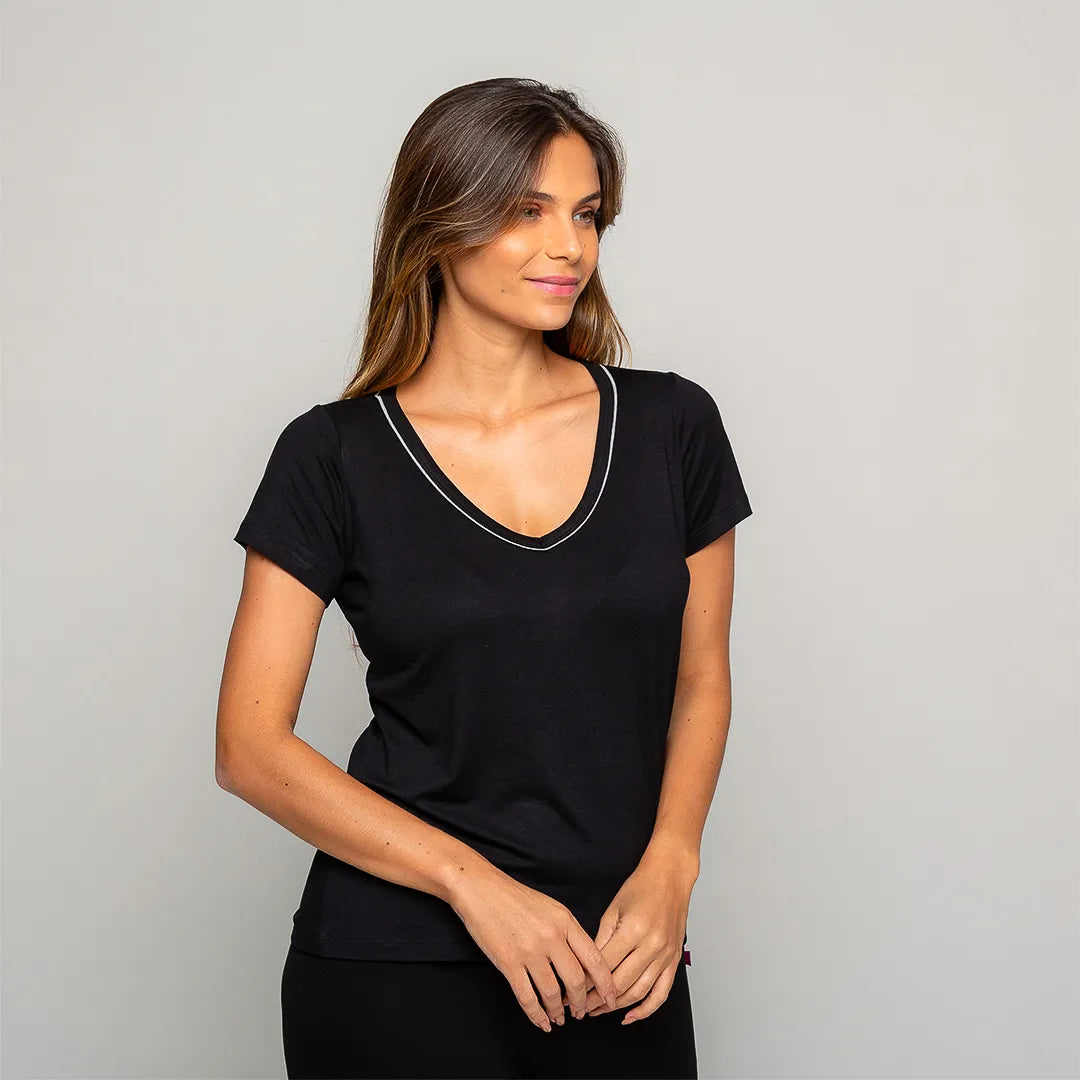 Camiseta Manga Curta Feminino Comfty®