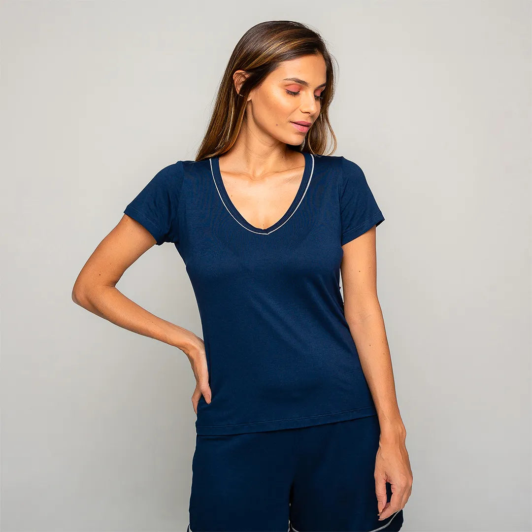 Pijama Feminino Comfty® (Camiseta Manga Curta + Short)