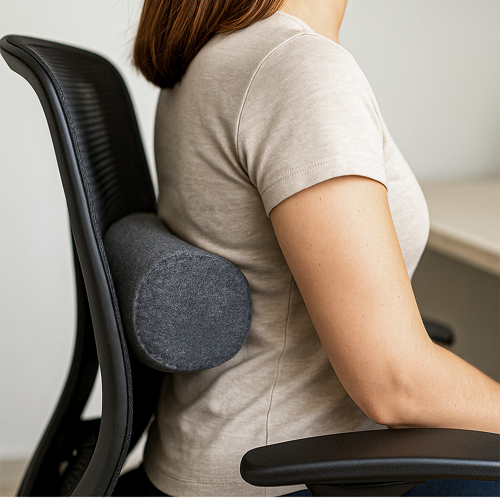 Rolo Lombar Multiuso Coluna Relax® – Órtese ortopédica para alívio das dores