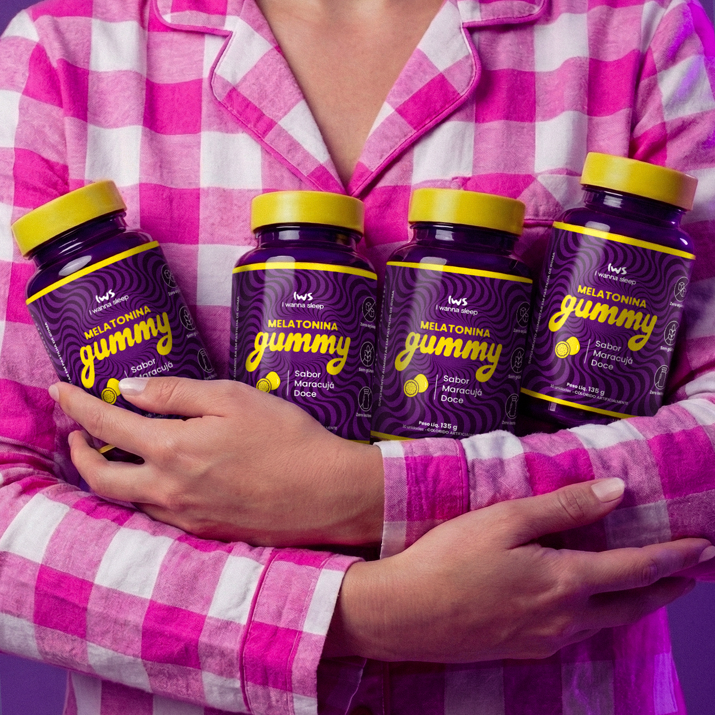 Kit 3x Melatonina Gummy IWS Maracujá Doce