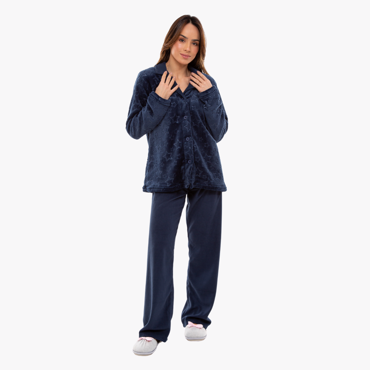 Pijama Feminino IWS Longo Fleece