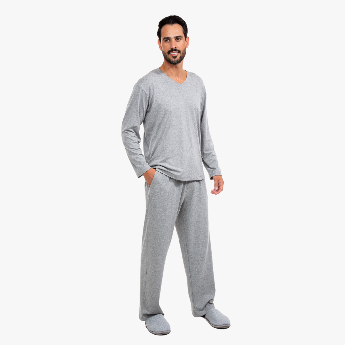 Pijama Masculino IWS Essential Manga Longa com Calça