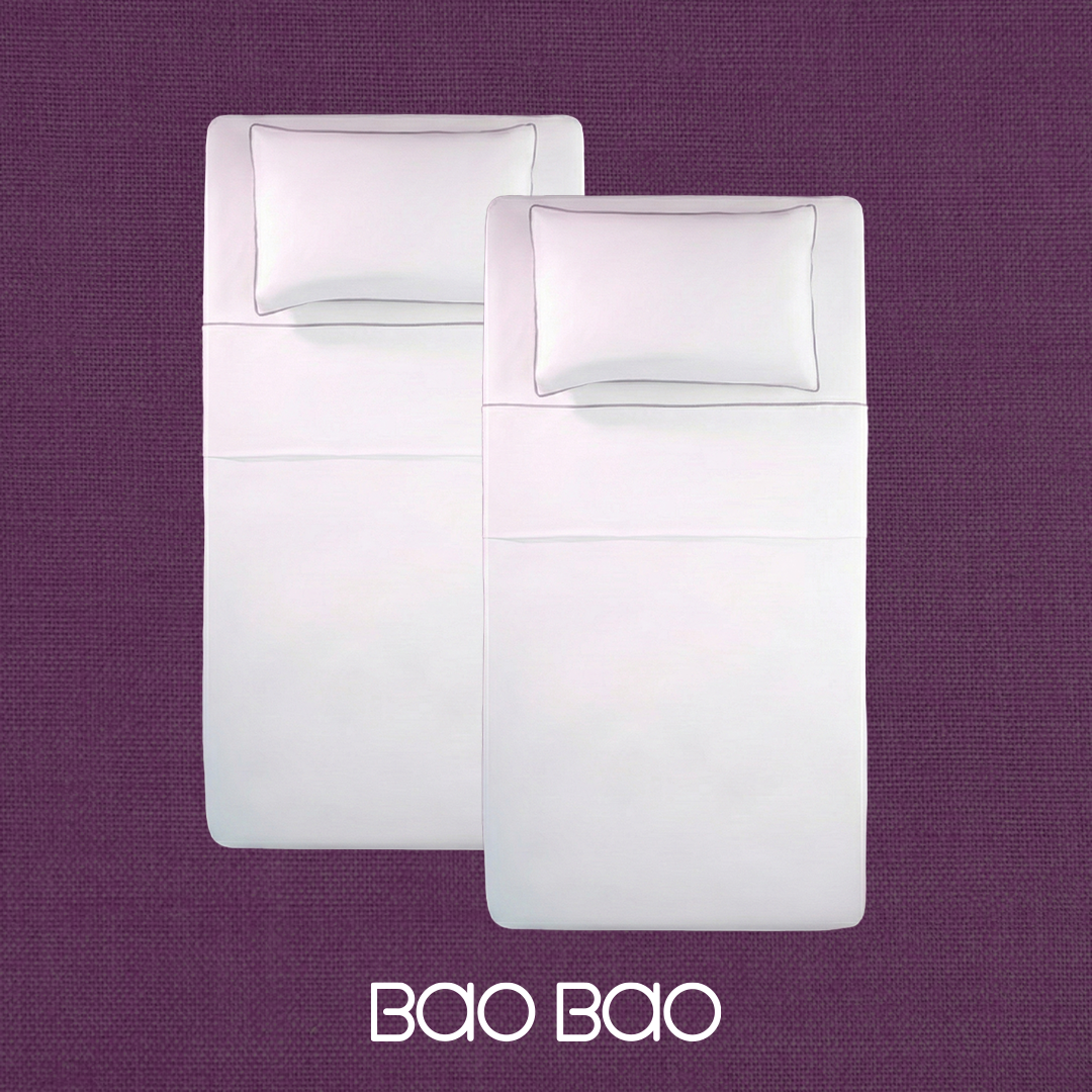 Kit com 2 Jogos de Cama Bamboo IWS Bao Bao