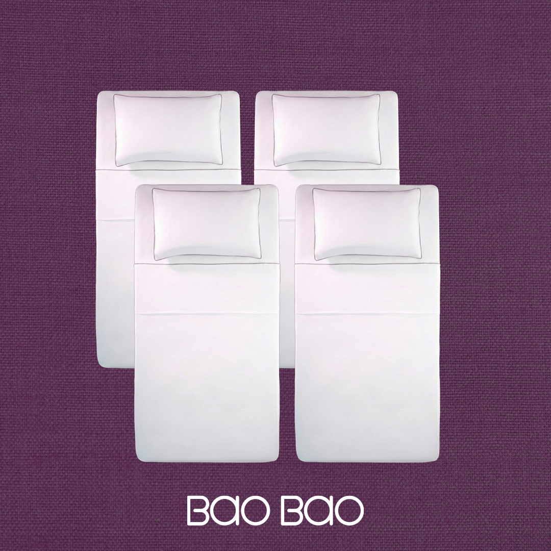 Kit com 4 Jogos de Cama Bamboo IWS Bao Bao