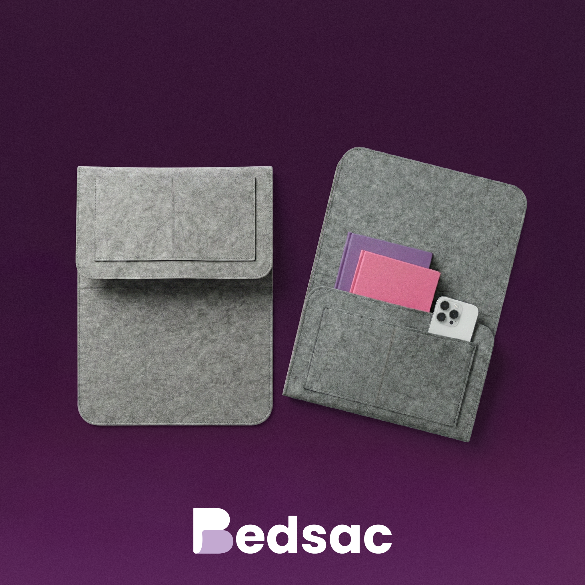 Kit com 2 Bedsac™ Organizador de Cabeceira