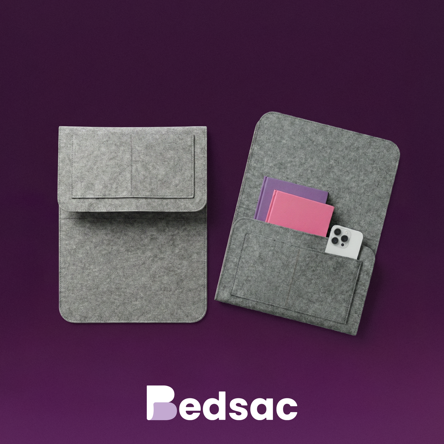 Kit com 2 Bedsac™ Organizador de Cabeceira