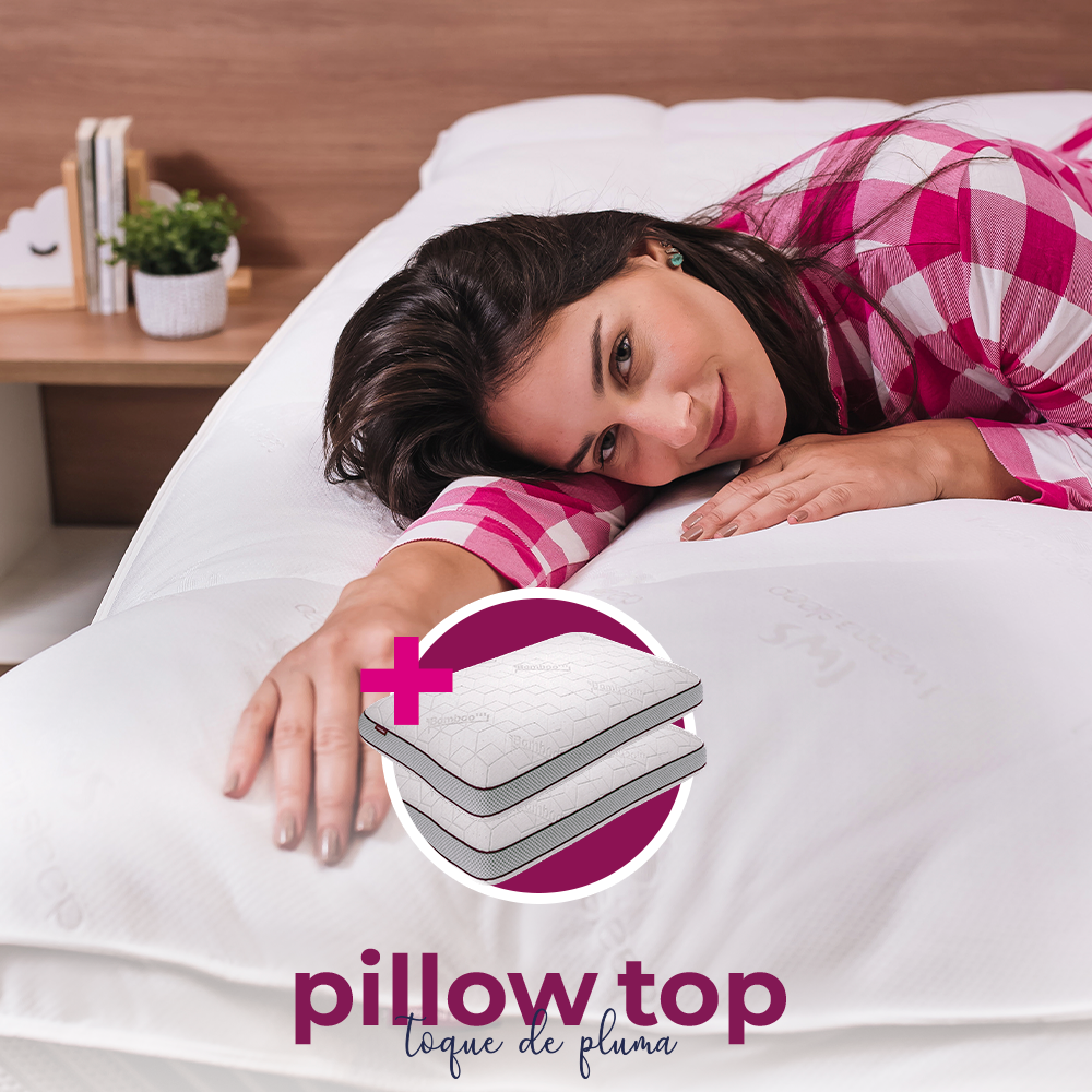 Kit PillowTop Toque de Pluma Luxury + 2 Travesseiros Snow®