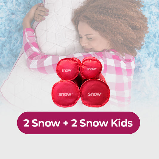 Kit com 2x Travesseiros IWS Snow® + 2x Travesseiros IWS Snow® Kids