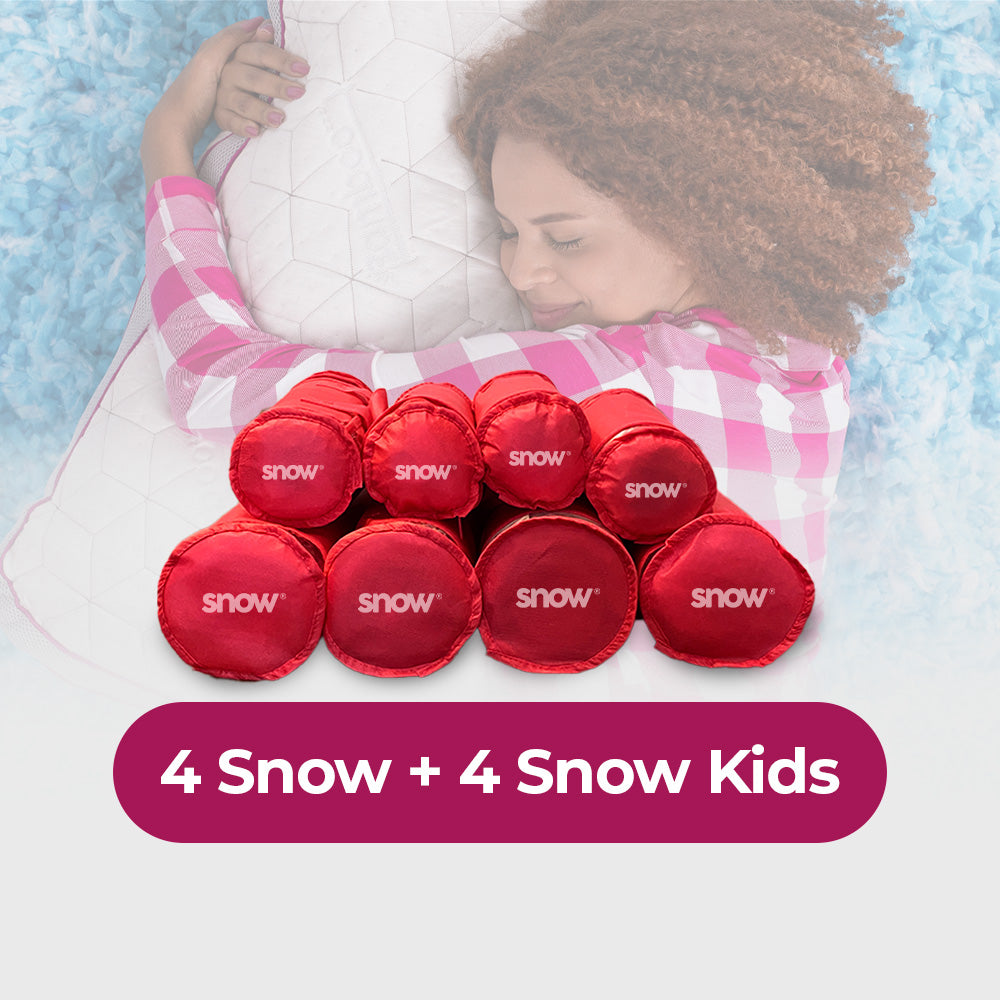 Kit com 4x Travesseiros IWS Snow® + 4x Travesseiros IWS Snow® Kids