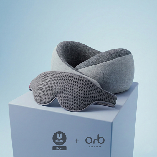 Kit com Travel Pillow U IWS Flow + Orb Sleep Mask