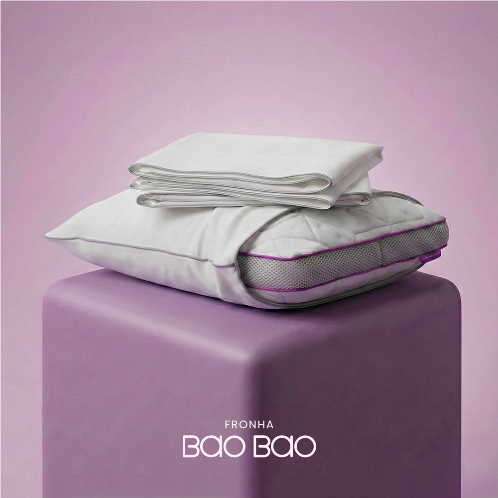 Kit com 2 Fronhas de Travesseiros Bamboo IWS Bao Bao