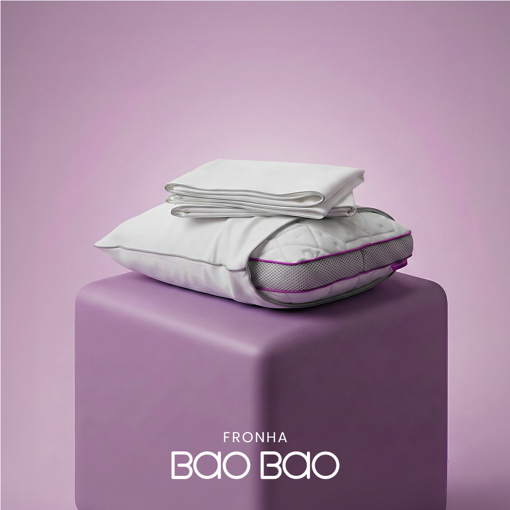 Kit com 2 Fronhas de Travesseiros Bamboo IWS Bao Bao