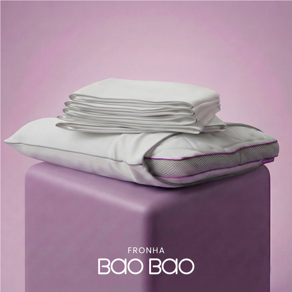 Kit com 4 Fronhas de Travesseiros Bamboo IWS Bao Bao