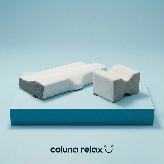 Kit com Travesseiro Cervical Coluna Relax + Apoio de Joelhos Coluna Relax