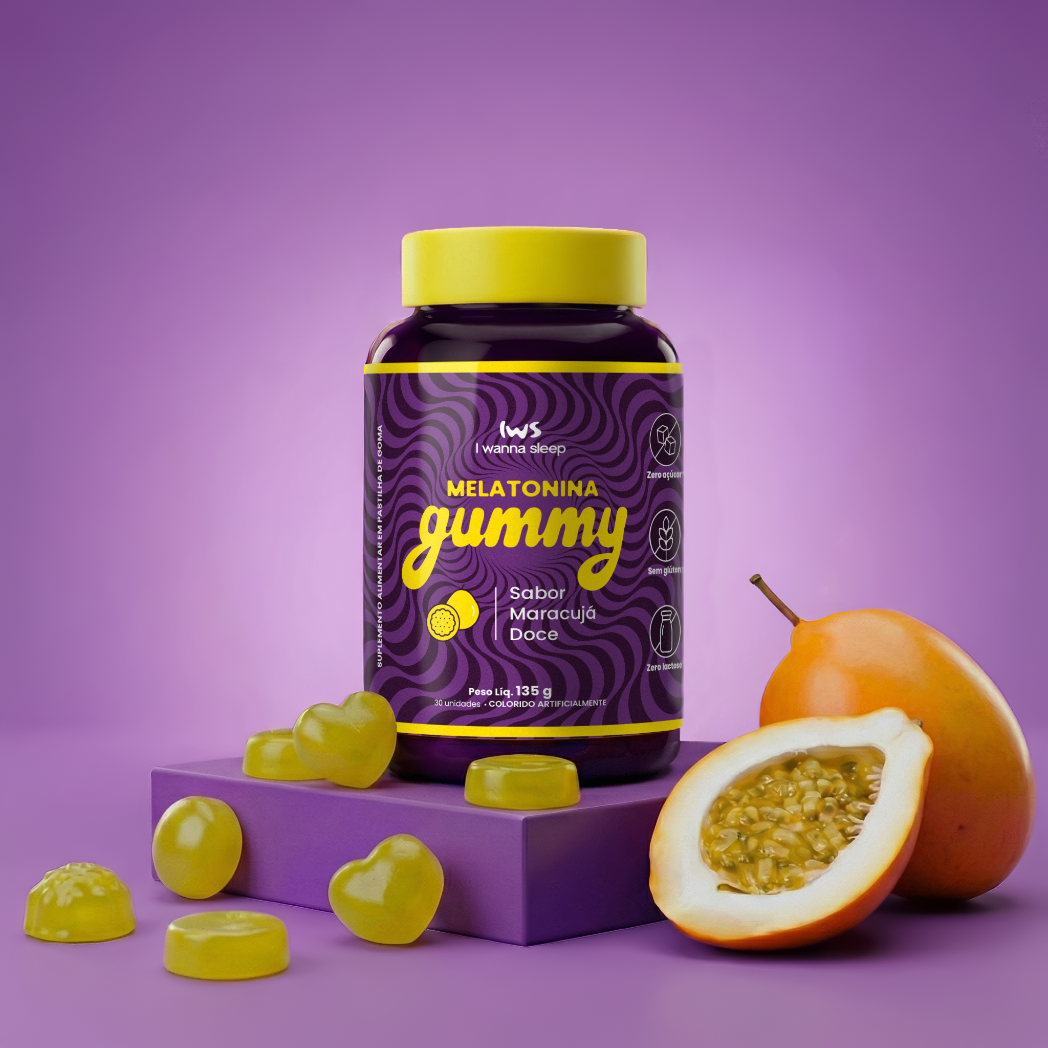 Melatonina Gummy IWS Maracujá Doce