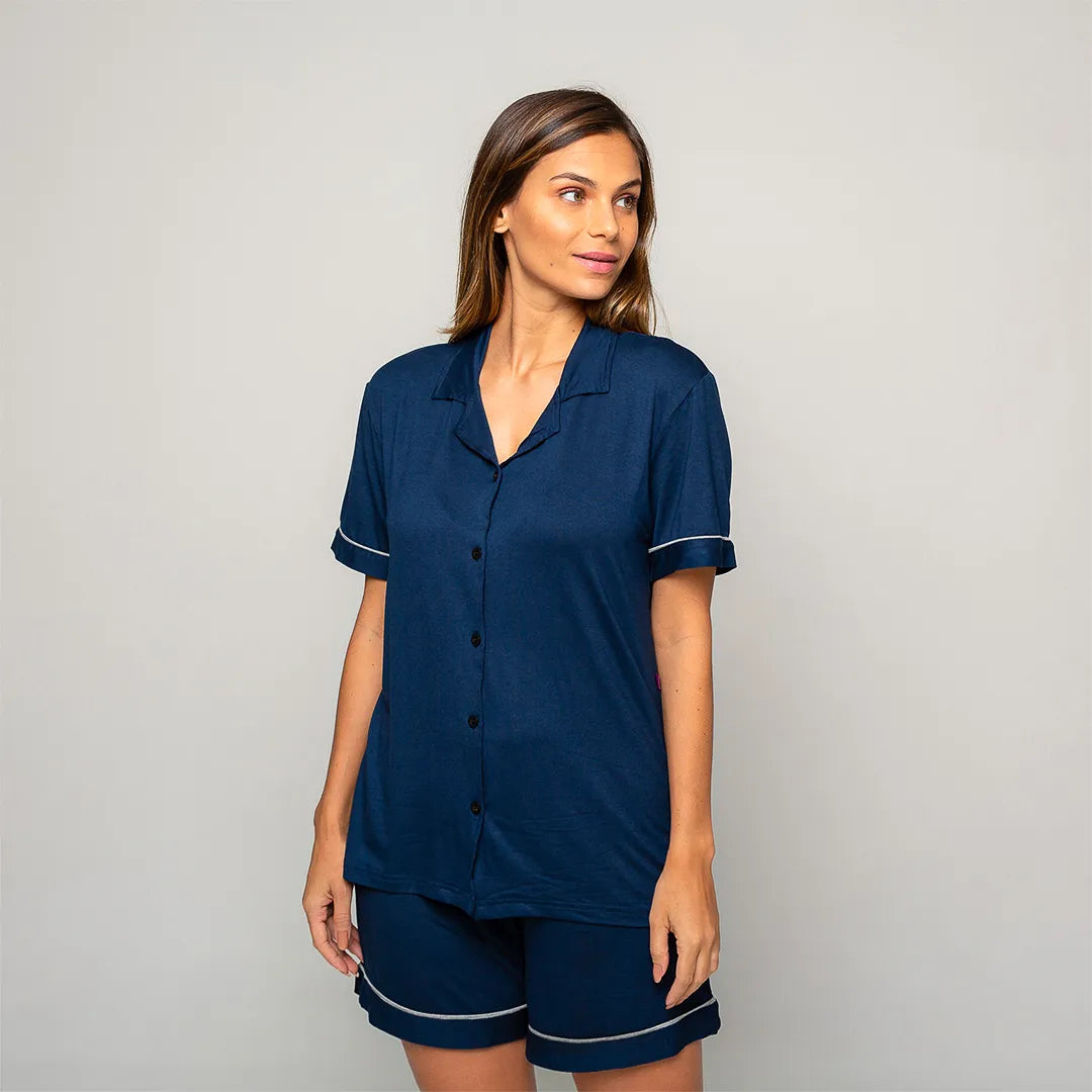 Pijama Feminino Comfty® (Camisa Manga Curta + Short)