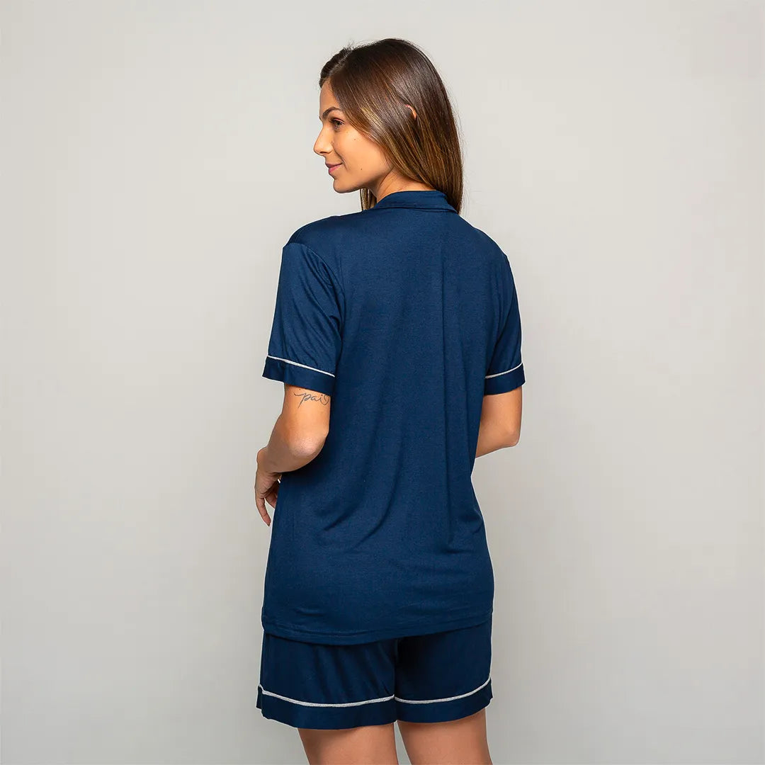 Pijama Feminino Comfty® (Camisa Manga Curta + Short)