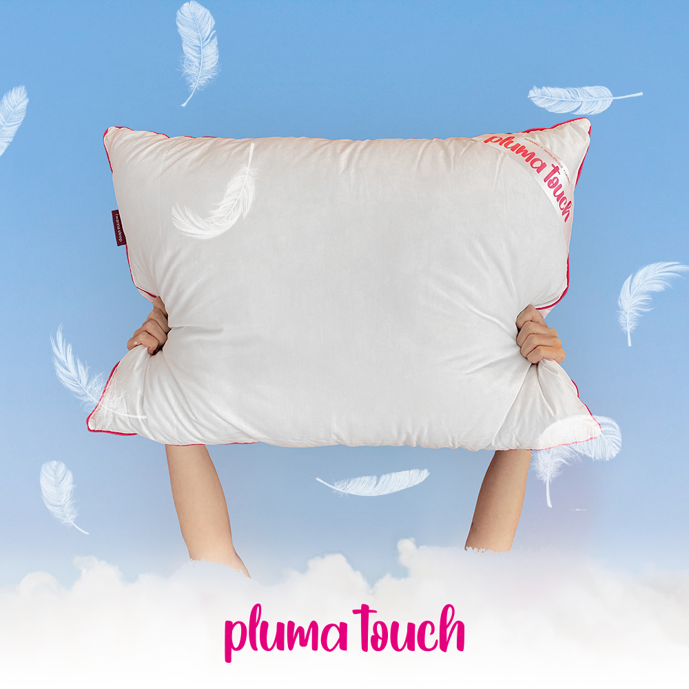 Kit PillowTop Toque de Pluma Luxury + 2 Travesseiros Pluma Touch® + Huggy®