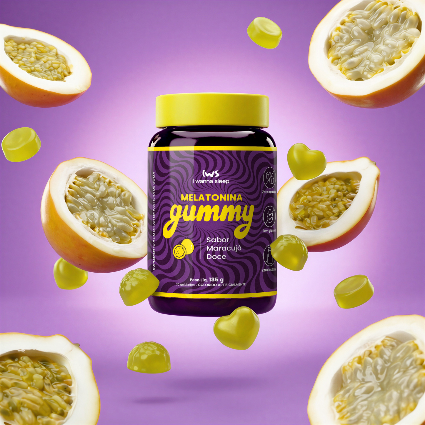Melatonina Gummy IWS Maracujá Doce