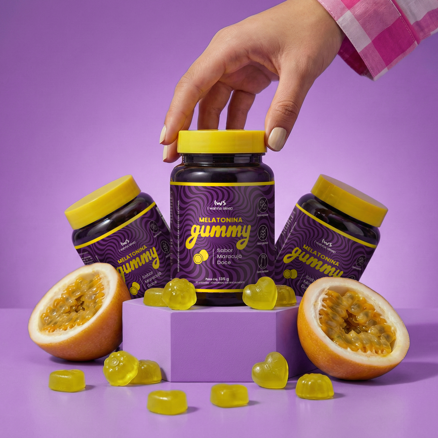 Melatonina Gummy IWS Maracujá Doce
